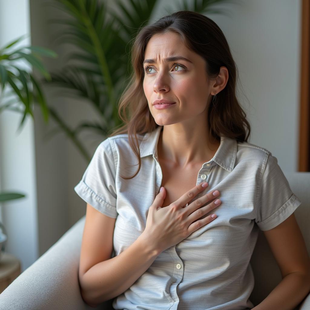dolor musculos del pecho mujer